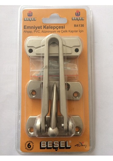 Beşel Çelik Kapı Emniyet Kelepçesi Saten Renk