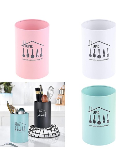 Silindir Çatal Bıçak Saklama Kabı Mutfak Aksesuarları Çatal Bıçak Tahliye Kabı Diğer
