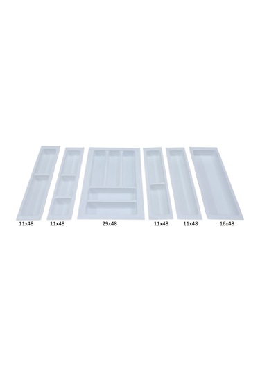 Mutfak Çekmece Içi Kaşıklık 84 Cm X 48 Cm (yanlar Ve Boydan 3,5 Cm Kesilebilir)-beyaz