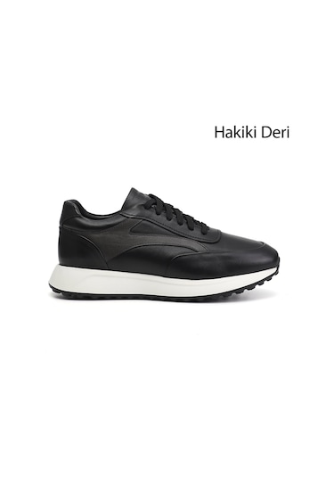 Gönderi(R) Gönderi R Erkek Siyah Bağcıklı Hakiki Deri Sneaker Ddma83531648