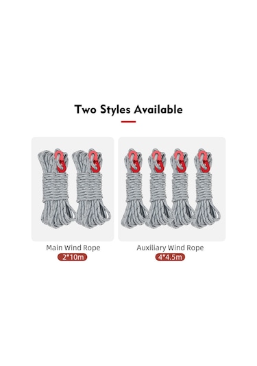 Skycity Dayanıklı Poliester 4mm Işık Yansıtan Kamp Çadır Rengi, Fikstür Ve Rüzgar Direnci Için Fs-5000 Çok Renkli