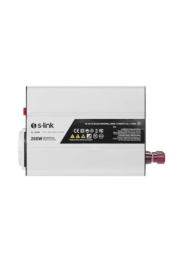 S-link 200w Dc12v-ac230v Çakmaktan Power Inverter