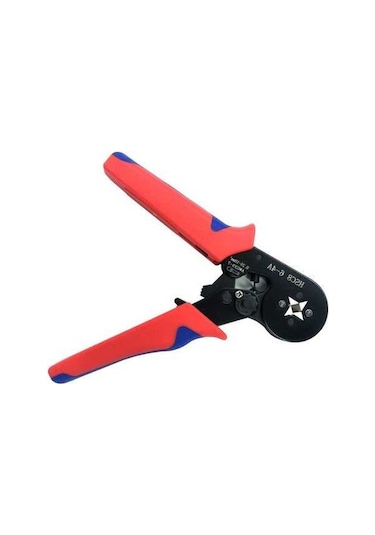 Moly Kablo Uçları İçin Ratchetlu Pres Aleti 0.25-10mm² - Dürtü & Boru Terminal, Enerji Tasarruflu, Güvenli Kilitli Kırmızı Kırmızı