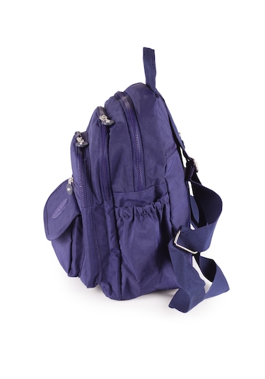 Küçük Boy Krinkıl Çok Gözlü Sırt Çantası Patlıcan Mor 8317 Mor - Mavi
