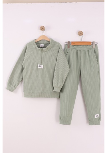Monox Erkek Çocuk Reglan Kol Fitilli Polar Takım Çağla