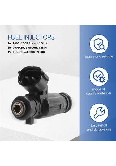 Synodicmonth Hyundai Accent 00-05 1.5l 1.6l I4 İçin 4 Adet Yakıt Enjektörü 35310-22600