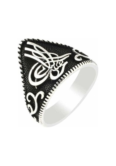 Vog Tuğralı Zihgir Okçu 925 Ayar Erkek Gümüş Yüzük