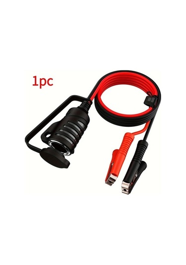 Pazly 16.4ft Tr-29a Tiger Clip Akü Adaptörü, 16awg Kablo, 12v Soket, Krokodil Klips Ve Aux Bağlantı