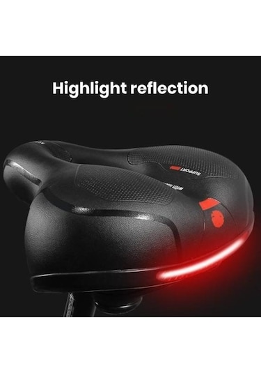 Pazly Geniş Sarı Hafızalı Köpük Bisiklet Koltuğu, Şok Emme, Yansıtıcı Şerit, Rahat Oturma, Bisiklet Selesi Uyumlusu, İç/dış Mekan Sarı