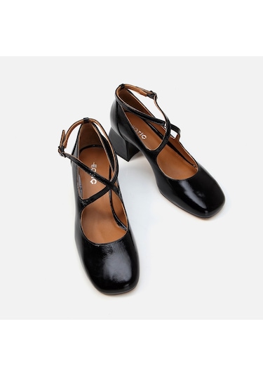 Hotiç Hakiki Deri Siyah Kadın Kalın Topuk 01ayh290540a100 Siyah