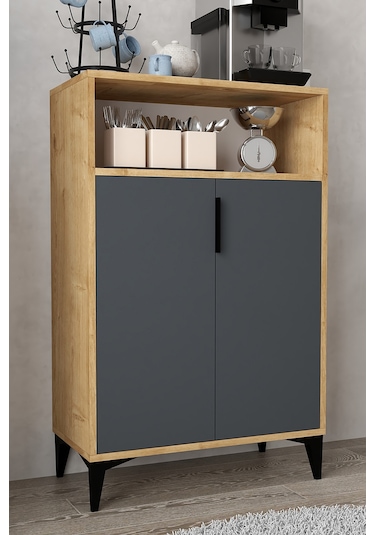 1204 Ada Çok Amaçlı Dolap , Kahve Köşesi , Kiler Dolabı , Mutfak Standı 2 Kapılı , Antrasit Safir Antrasit - Safir 1204 Ada Çok Amaçlı Dolap , Kahve Köşesi , Kiler Dolabı , Mutfak Standı 2 Kapılı , Antrasit Safir Antrasit - Safir