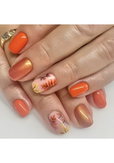 Kısa Parlak Yeni Tırnak Sanatı Yaprağı Giyilebilir Sıcak Tatlı Tırnak Çıkartmaları 24 Parça Dahil Araçlarys333