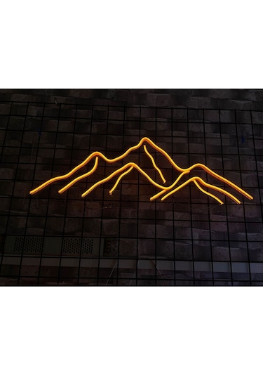 Twins Led Dağ Pleksi Neon Tabela Turuncu Model:model:16323366 Turuncu