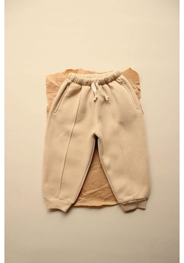 Bej Eşofman Altı İçi Polarlı Bej