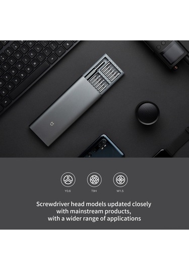 Moveevo Xiaomi Tam Tamir Tornavida Seti - 24 Farklı Uç, S2 Çelik, Manyetik Kutusu, Elektronik Ve Ev Aletleri İçin Hassas Onarım