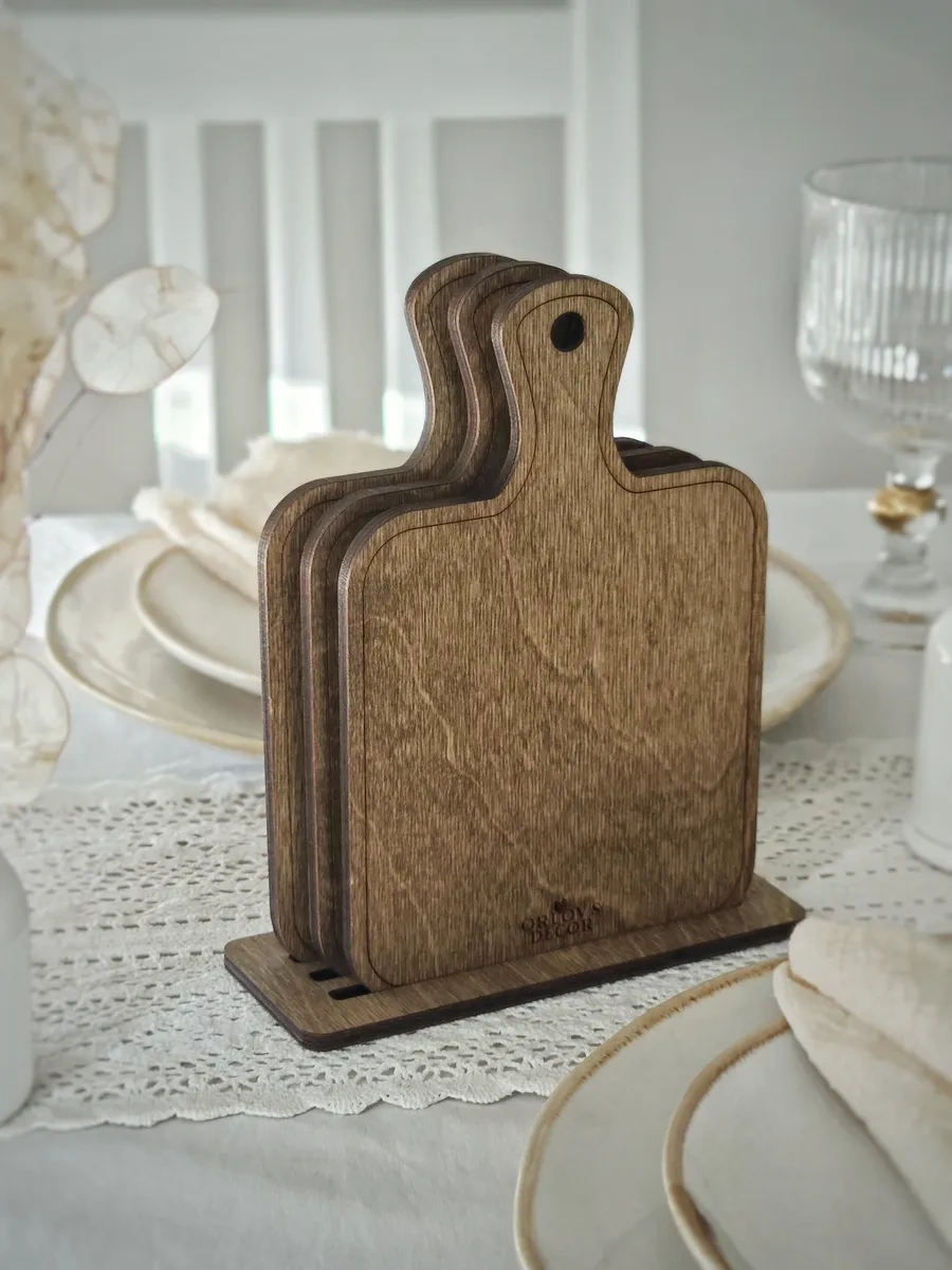 Orlov's Decor Sıcaklık Altlıkları 3 Adet Ahşaptan Set Olarak 158060355 Kahverengi
