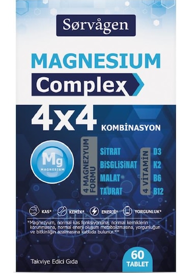 Sorvagen Magnesium Complex 4x4 Combination 60 Tablet