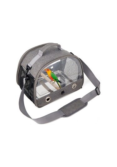 Kuş Taşıyıcı Taşınabilir Katlanır Oxford Kumaş Kuş Uu0169 Gri