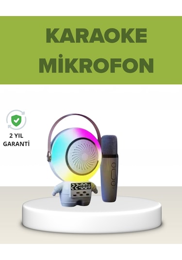 Astronot Tasarımlı Bluetooth Speaker Ve Kablosuz Mikrofon Karaoke