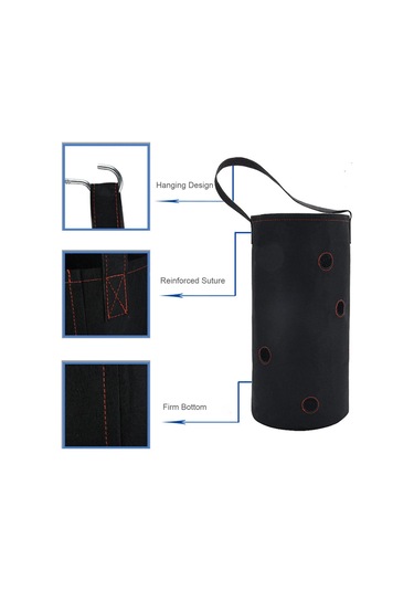 Yifomall 8 Delikli Asılı Çilek Yetiştirme Torbası - 22x38cm Yeniden Kullanılabilir Bitki Büyütme Çantası