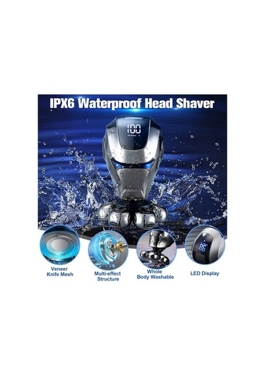 Elektrikli Baş Tıraş Makinesi, Burun Kılları İle 5'i 1 Arada Baş Tıraş Makinesi