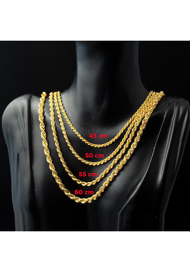 Burma Halat 14 Ayar Altın Zincir - 65 cm 14HL652