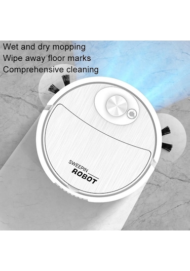 Fastbuy Akıllı Süpürme Robotu Süpürme Paspas Emme 3'ü 1 Arada Temizleme Makinesi 8088 Pembe Pembe