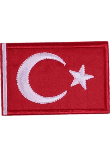 Aplike Ütü İle Yapışan Türk Bayrağı Dikdörtgen Arma 6x4 Cm Diğer