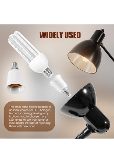 E14'ten E27'ye Uzatma Tabanı Led Cfl Ampul Lamba Adaptörü Dönüştürücü Vida Soketi