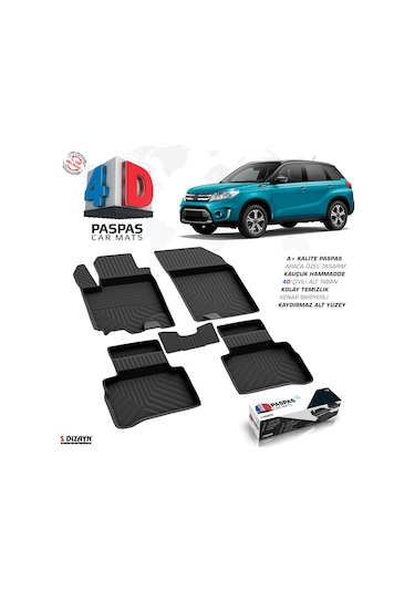 S-Dizayn Suzuki Vitara 2015 Ve Üzeri  A+Kalite 4D Havuzlu Paspas