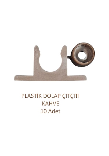 Plastik Pvc Sineklik Kapı Çıtçıtı Kahve 10 Adet Kahve