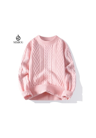 Sonbahar Ve Kış Çok Renkli Bol Balıkçı Yaka Kazak Örme Kazak Erkek Siyah