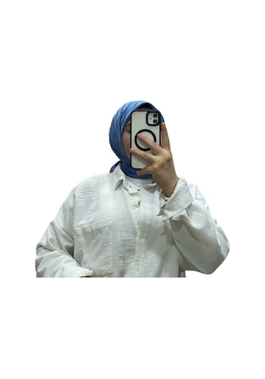 Losyana Jakarlı Su Yolu Desenli Eşarp 1034 İndigo