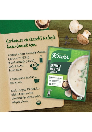 Knorr Kremalı Mantar Çorbası 6 x 63 G