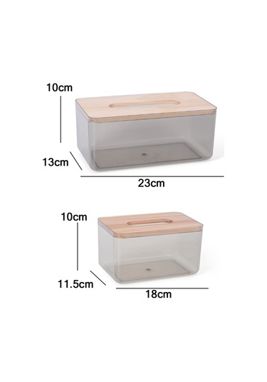 Sones Ev Oturma Odası Şeffaf Mendil Saklama Kutusu, Renk: Küçük Siyah