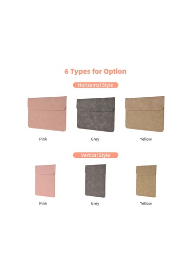 Geekyou Klasik Gri Pu İş Laptop Çantası - 13.3 İnç'e Kadar Dizüstü Bilgisayar, Tablet, Telefon Ve Dökümanları Taşıma - Yatay Stil