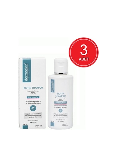 Dermoskin Kadınlar için Saç Dökülmesine Karşı Biotin Şampuan 3 x 200 ML
