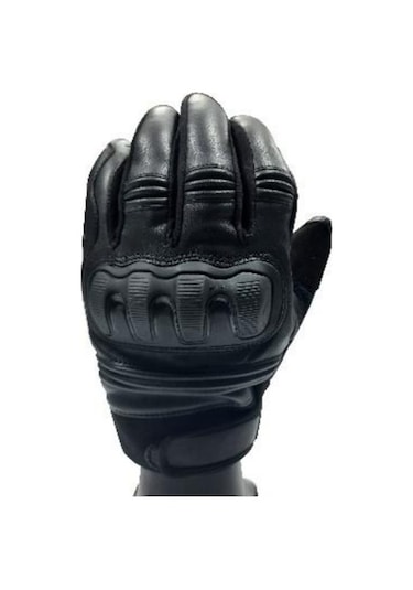 Venom Eldiven 8010 Deri Motosiklet Eldiveni Siyah