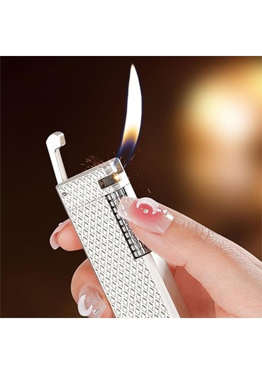 Dunhll Tarz M2 Çarklı Mekanik Çakmak Gümüş