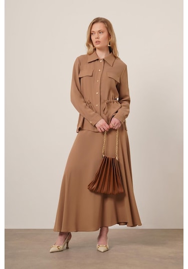 Ftz Women Kadın Melise Crep Takım Vizon 31172 Vizon