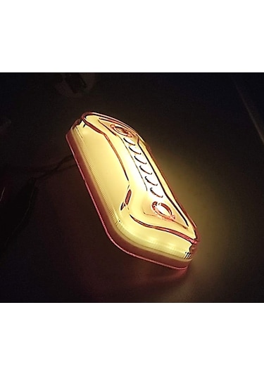 10 Adet Neon Ledli Mercekli Yan Dorse Lambası 12-24 Volt Turuncu