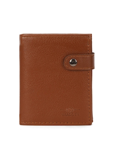 Tuldar Erkek Deri Bozuk Para Hazneli Kartlık Cüzdan 10x12cm Tul515 - Taba Taba