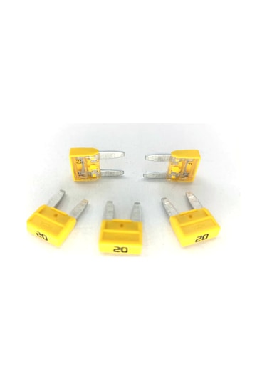 5 Adet 20A Sarı Mini Bıçak Sigorta 20 Amper MTA