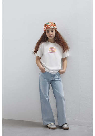 Mavi Kız Çocuk T Shirt 7610391-70057 Ekru