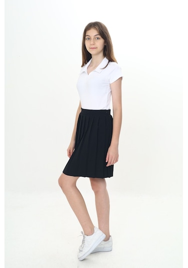 Toontoy Kız Çocuk Piliseli Okul Etek Siyah