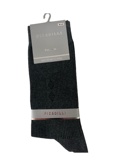 Picadilli Cotton Dikişsiz Erkek Çorabı 2Li Paket Füme (533438202)-40-44-Füme