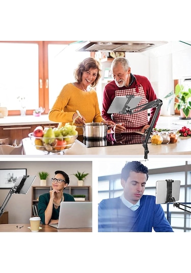 Hymark Esnek Metal Uzun Kollu Telefon Tablet Tutucu Teleskopik