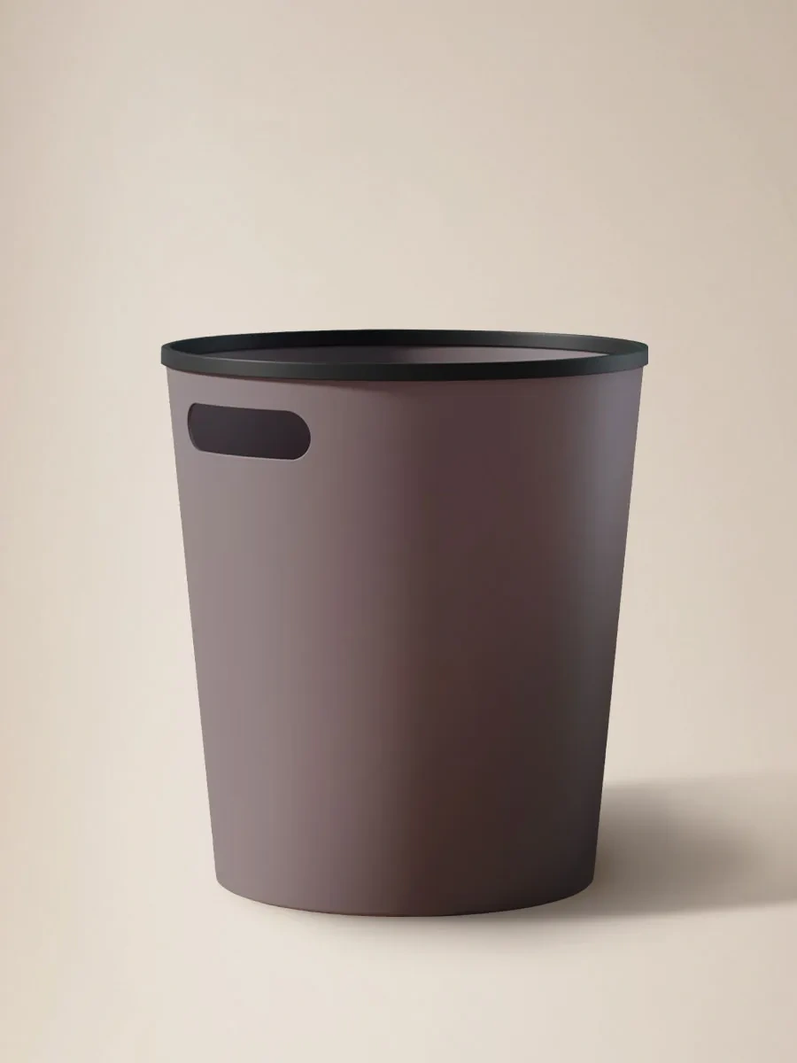 Hausland Plastik Kollu Mutfak Çöp Kovası 71642059 Kahverengi