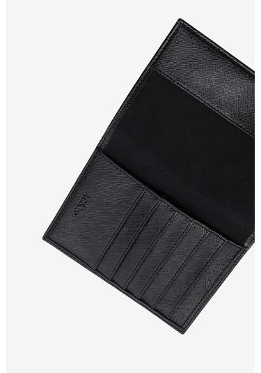 Ac&co / Altınyıldız Classics Erkek Siyah Özel Hediye Kutulu Suni Deri El Yapımı Pasaportluk Siyah