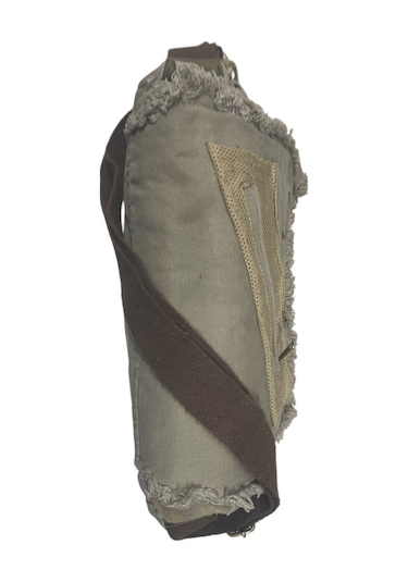 Vintage Salaş Orta Boy Unisex Günlük Çapraz Postacı Tablet Çantası M 32 Cm X 27 Cm Bej